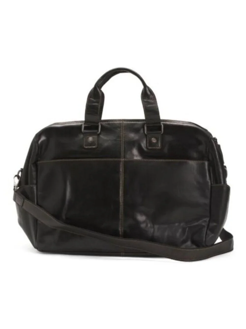 JACK GEORGES Buffalo Leather Voyager Hand Stained Duffle
